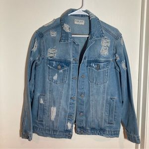Blank Paige distressed‎ jean denim jacket small